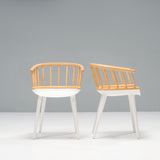 Magis White & Natural Ash Cyborg Stick Dining Chairs, Set of 2 - REHAUS - Marcel Wanders