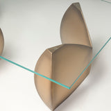 Massi Coffee table by Evan Lewis Inc, Bronze and Glass - REHAUS - Evan Lewis