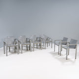 Matteo Grassi Golfo Dei Poeti Grey Leather Dining Chairs, Set of 10 - REHAUS - Jacques Toussaint