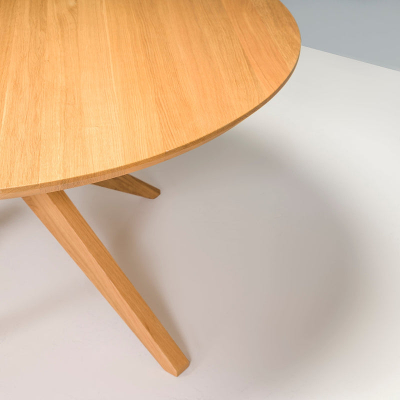 Matthew Hilton for Case Furniture Oak Cross Round Dining Table - REHAUS - Matthew Hilton