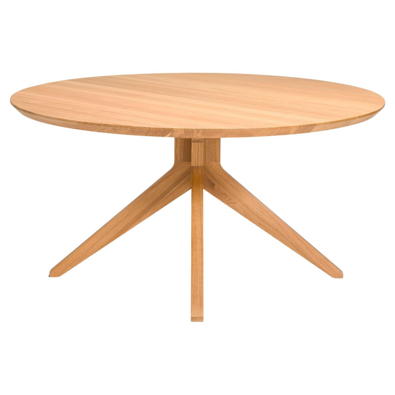 Matthew Hilton for Case Furniture Oak Cross Round Dining Table - REHAUS - Matthew Hilton