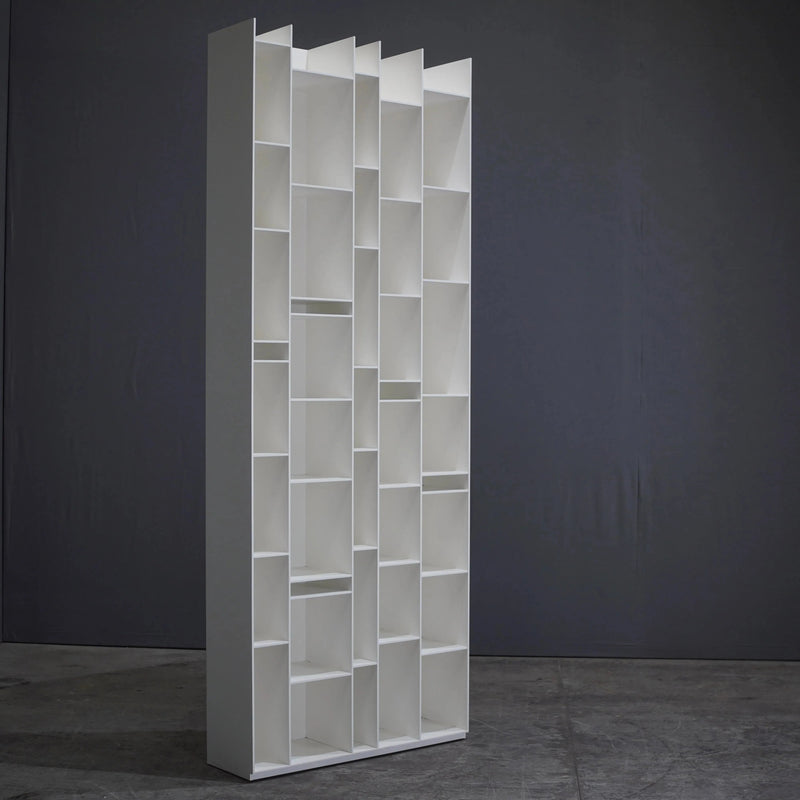 MDF Italia Random Bookshelf in White Matt Lacquer Wood - REHAUS - MDF Italia