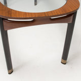 Mid Century Italian Rosewood & Glass Dining Table, 1950s - REHAUS - Italian