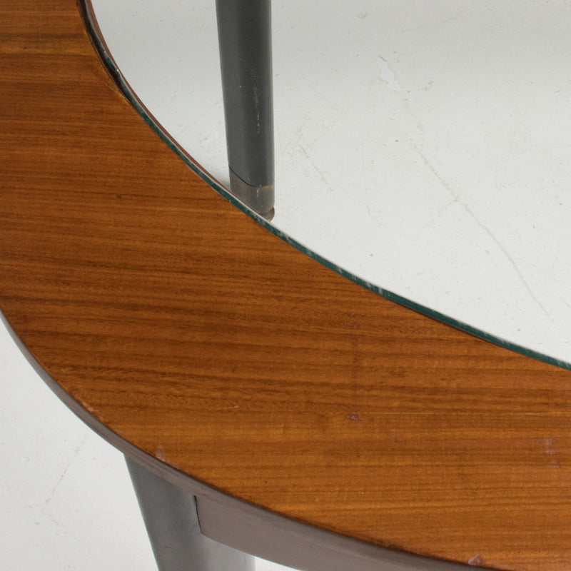 Mid Century Italian Rosewood & Glass Dining Table, 1950s - REHAUS - Italian