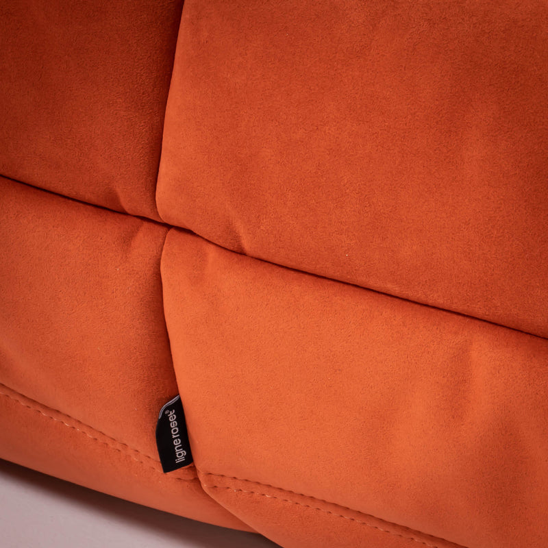 Midcentury Togo Orange Footstool by Michel Ducaroy for Ligne Roset @ REHAUS