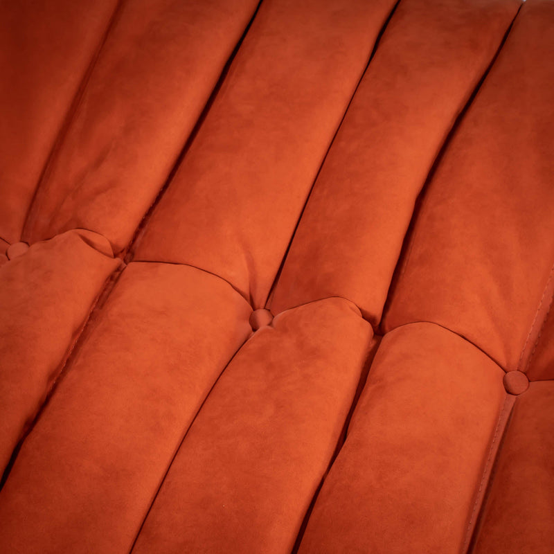 Midcentury Togo Orange Footstool by Michel Ducaroy for Ligne Roset @ REHAUS