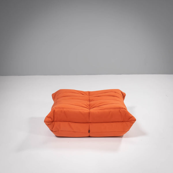 Midcentury Togo Orange Footstool by Michel Ducaroy for Ligne Roset @ REHAUS