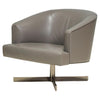 Minotti by Rodolfo Dordoni Grey Leather Martin Armchair - REHAUS - Minotti