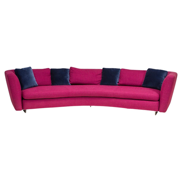 Minotti by Rodolfo Dordoni Purple Fabric Seymour Low 02 Semi Round Sofa - REHAUS - Minotti