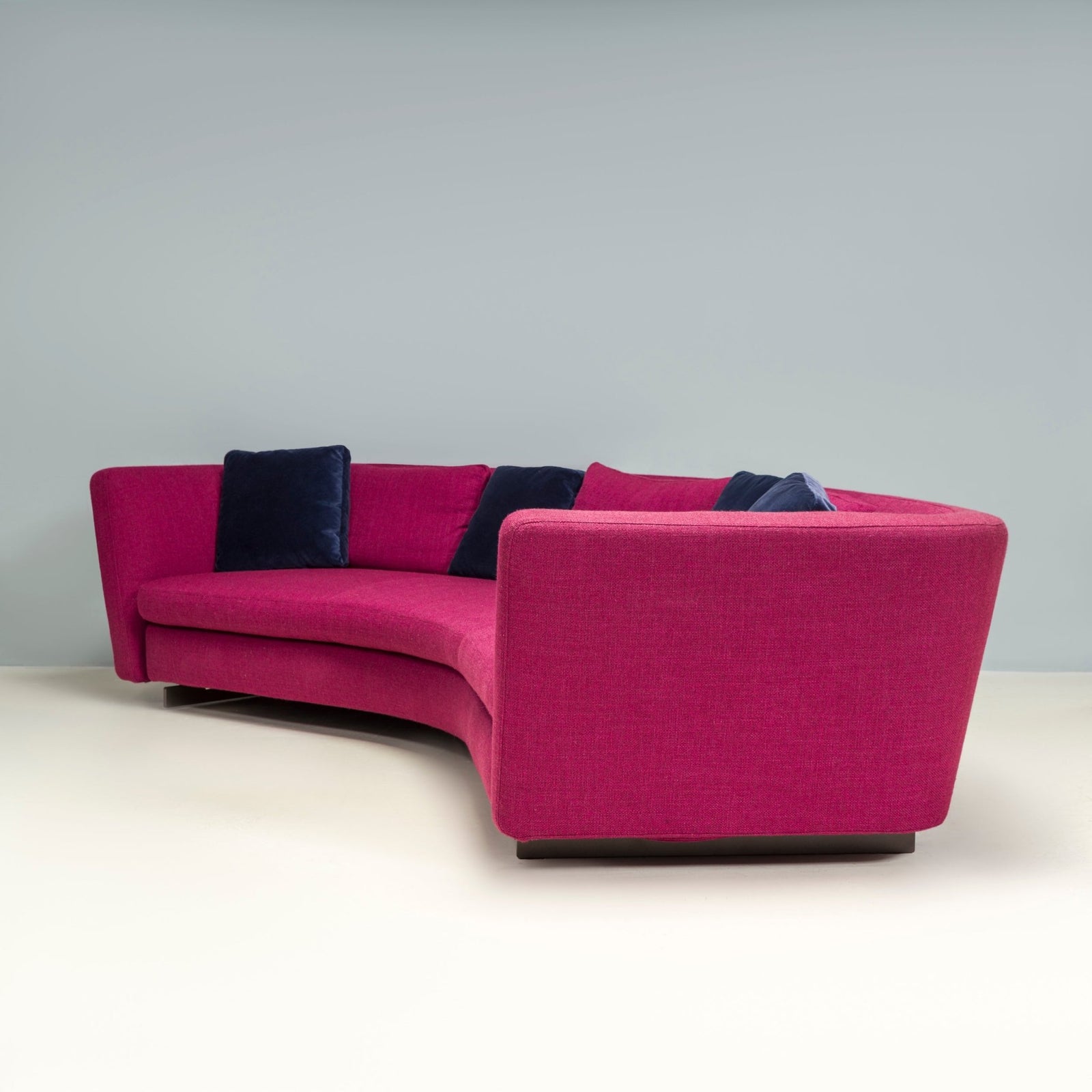Minotti by Rodolfo Dordoni Purple Fabric Seymour Low 02 Semi Round Sofa - REHAUS - Minotti