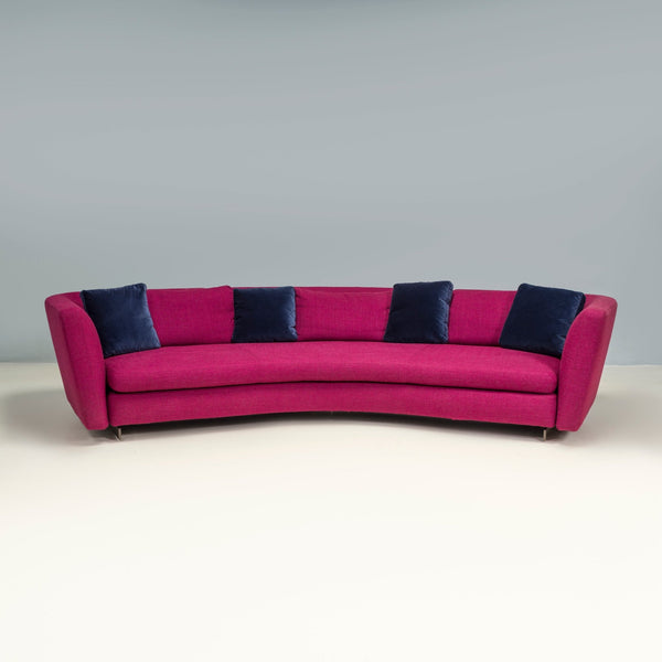 Minotti by Rodolfo Dordoni Purple Fabric Seymour Low 02 Semi Round Sofa - REHAUS - Minotti