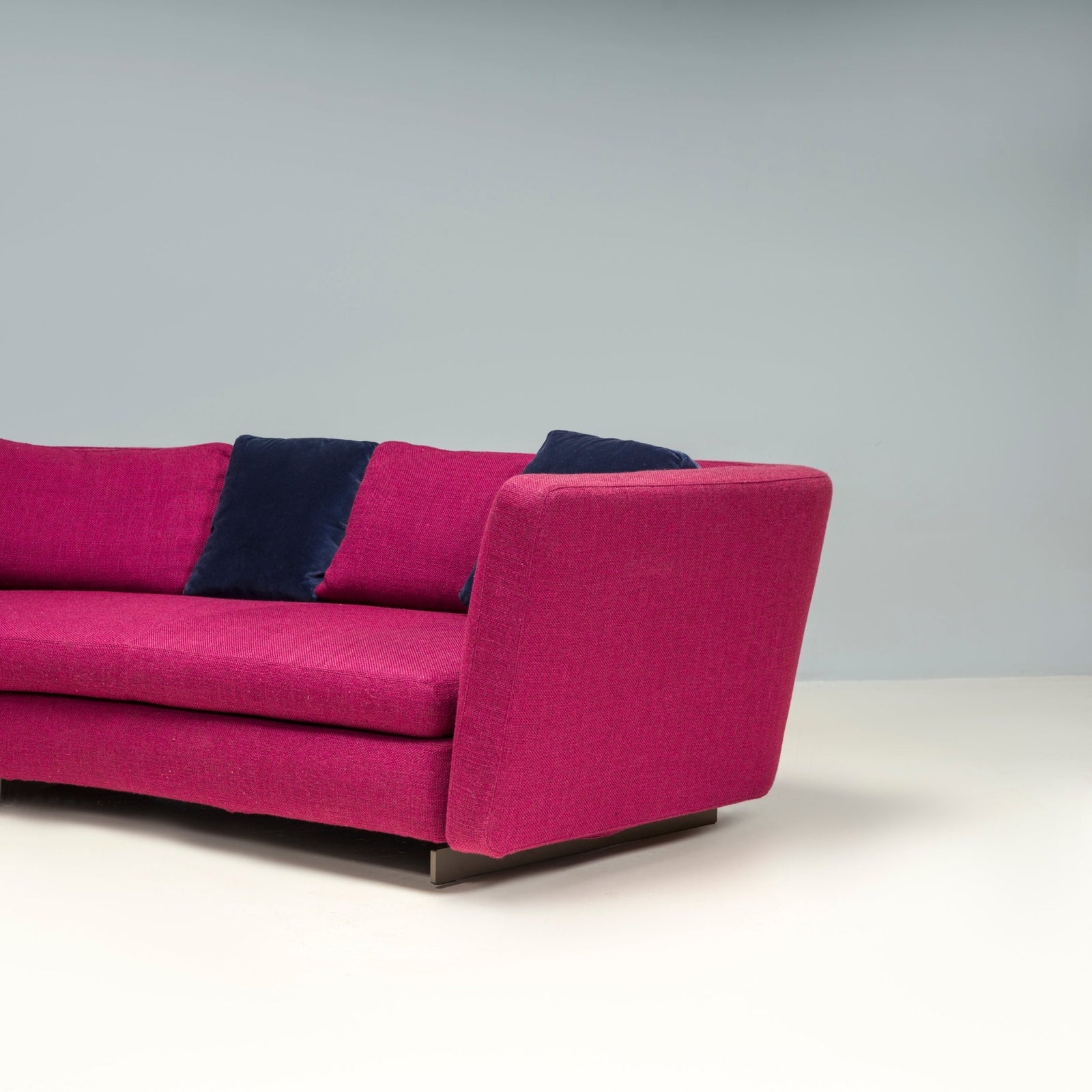 Minotti by Rodolfo Dordoni Purple Fabric Seymour Low 02 Semi Round Sofa - REHAUS - Minotti