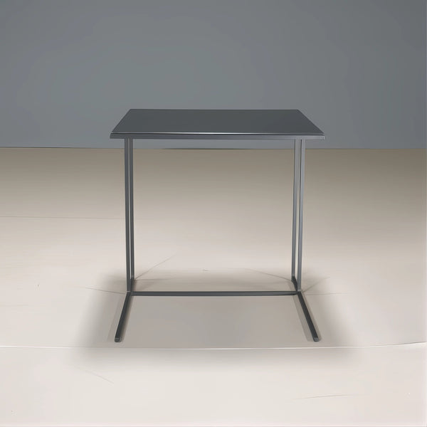 Minotti Leger Black Leather Top Side Table by Rodolfo Dordoni - REHAUS - Minotti