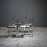 Mobel Italia 1950s Luisa Leather Folding Dining Chairs by Marcello Cuneo - REHAUS - Mobel Italia