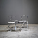 Mobel Italia 1950s Luisa Leather Folding Dining Chairs by Marcello Cuneo - REHAUS - Mobel Italia