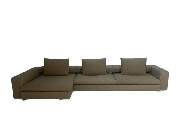 Molteni & C Turner 5 - Seat L - Shape Sofa - In Neutral Woven Fabric @ REHAUS