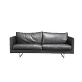 Montis Axel 2 - Seater Black Leather Sofa - REHAUS - Montis