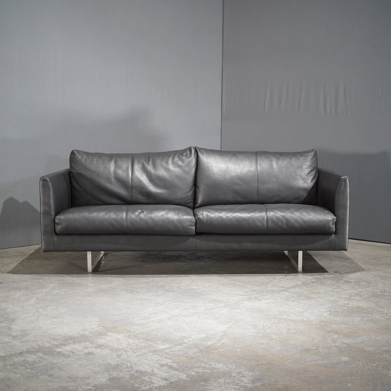 Montis Axel 2 - Seater Black Leather Sofa - REHAUS - Montis