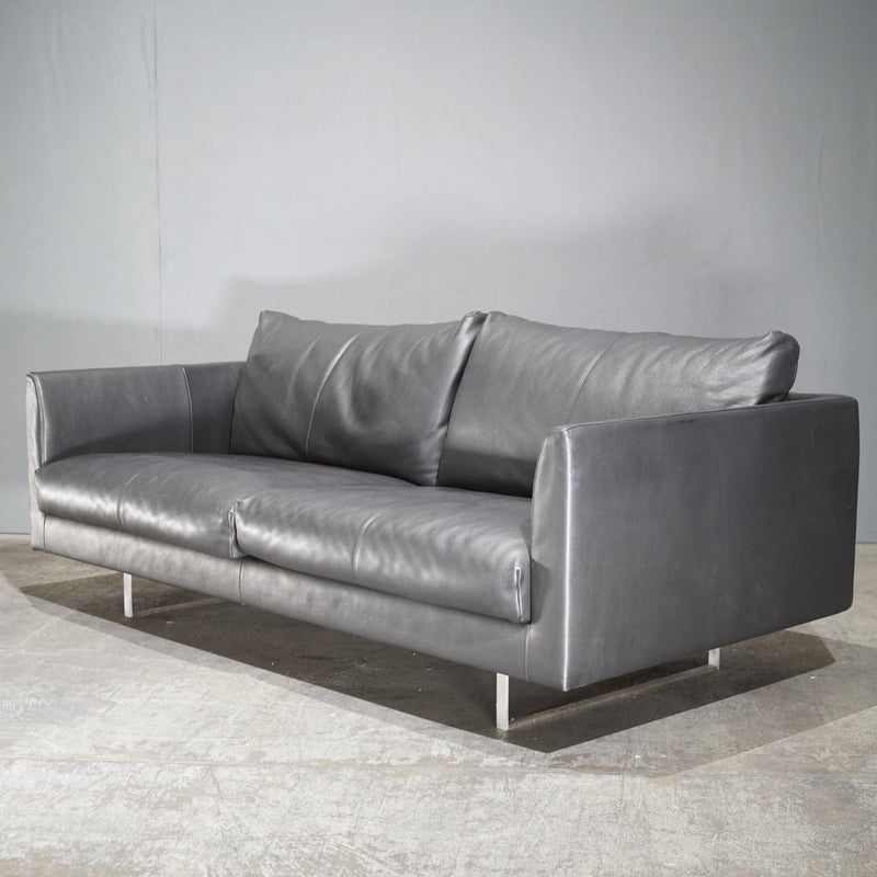 Montis Axel 2 - Seater Black Leather Sofa - REHAUS - Montis