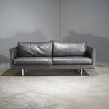 Montis Axel 2 - Seater Black Leather Sofa - REHAUS - Montis