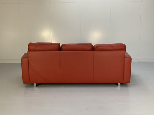 Moroso Hyde Park Sofa & 2 Armchair Suite - In Red Pelle Leather @ REHAUS