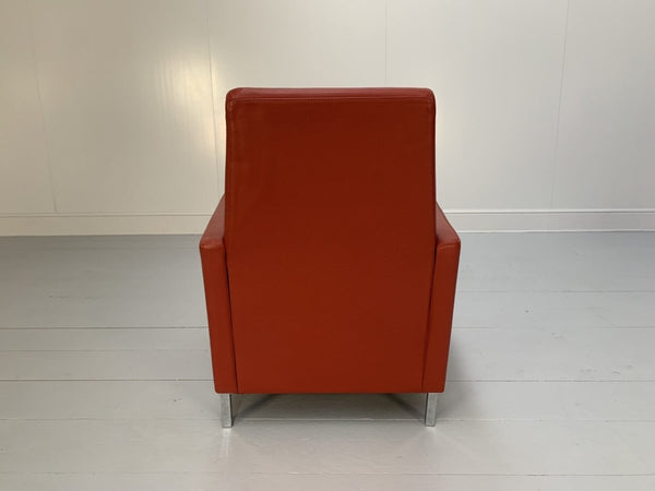 Moroso Hyde Park Sofa & 2 Armchair Suite - In Red Pelle Leather @ REHAUS