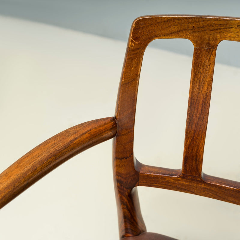 Niels Otto Møller Brown Leather #66 Dining Chairs, Set of 2 - REHAUS - Niels Otto Møller