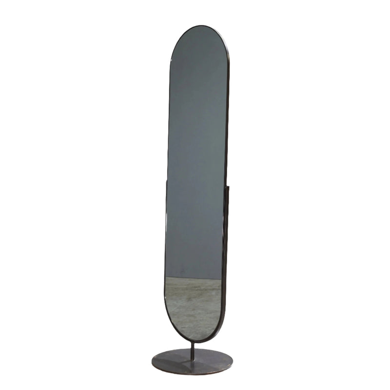 Novocastrian Port Free Tall Swing Mirror in Blackened Steel - REHAUS - Novocastrian