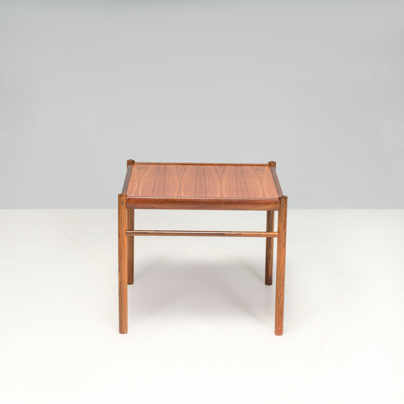 Mid Century Danish Ole Wanscher Rosewood Colonial Side Table by PJ furniture