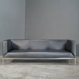 Paari Design Black Leather 3 Seater Sofa @ REHAUS