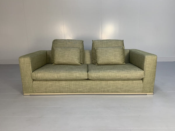 Pair of B&B Italia Omnia Sofas - 2.5 - Seat - In Pale Green Linen @ REHAUS