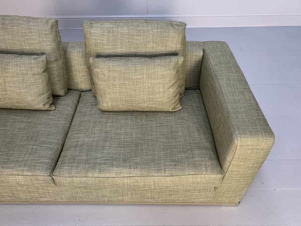 Pair of B&B Italia Omnia Sofas - 2.5 - Seat - In Pale Green Linen @ REHAUS