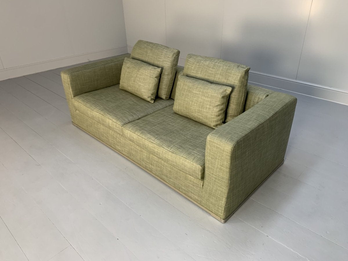 Pair of B&B Italia Omnia Sofas - 2.5 - Seat - In Pale Green Linen @ REHAUS