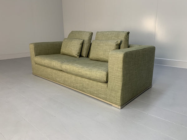 Pair of B&B Italia Omnia Sofas - 2.5 - Seat - In Pale Green Linen @ REHAUS