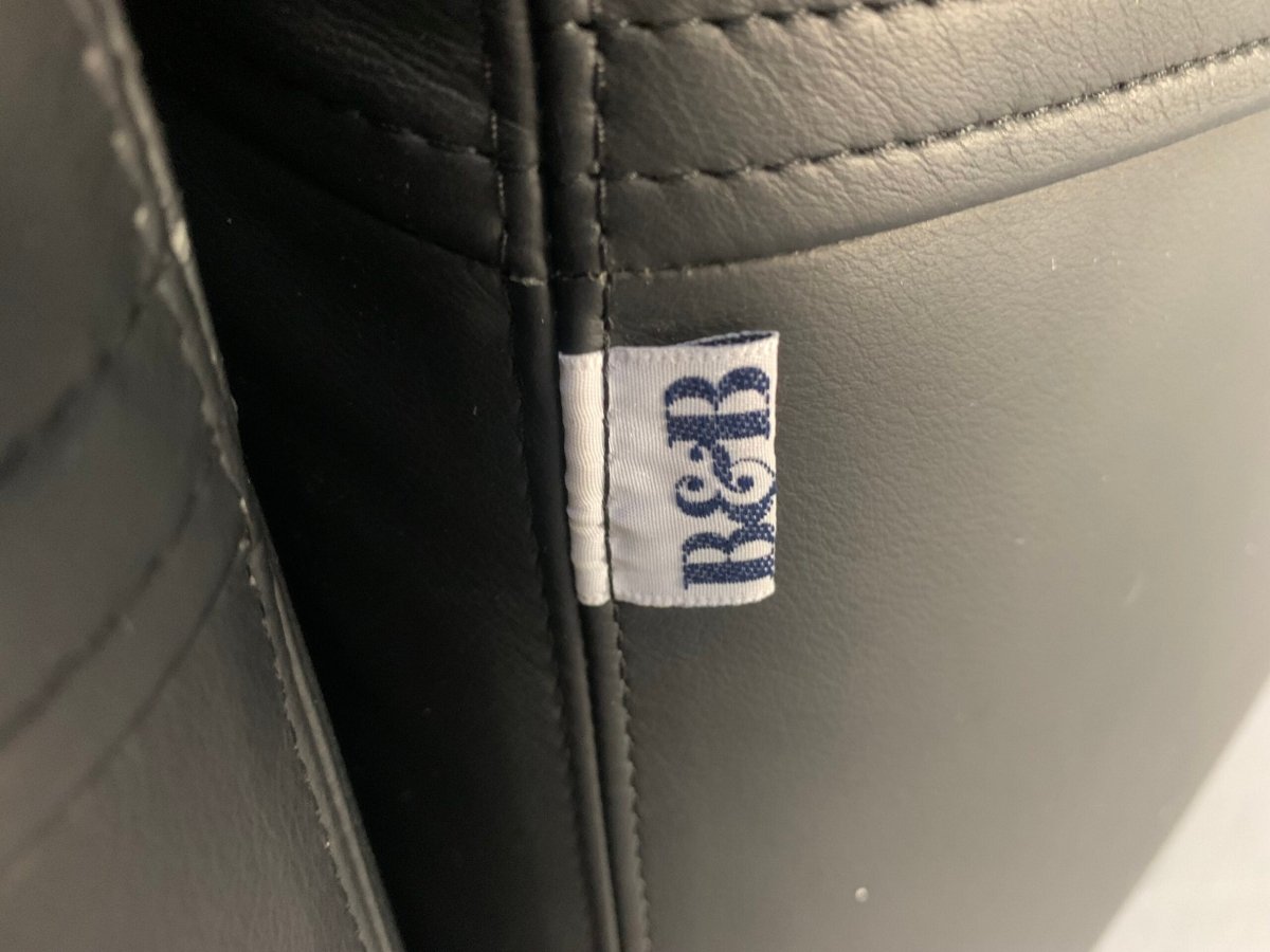 Pair of B&B Italia Tufty Time Sofas - In Black Leather @ REHAUS