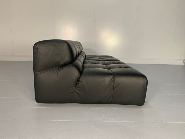 Pair of B&B Italia Tufty Time Sofas - In Black Leather @ REHAUS