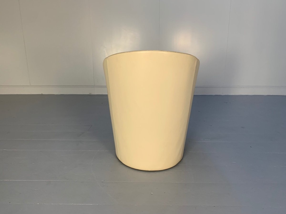 Pair of Poltrona Frau Intervista Armchairs - In Nest Ivory Leather @ REHAUS