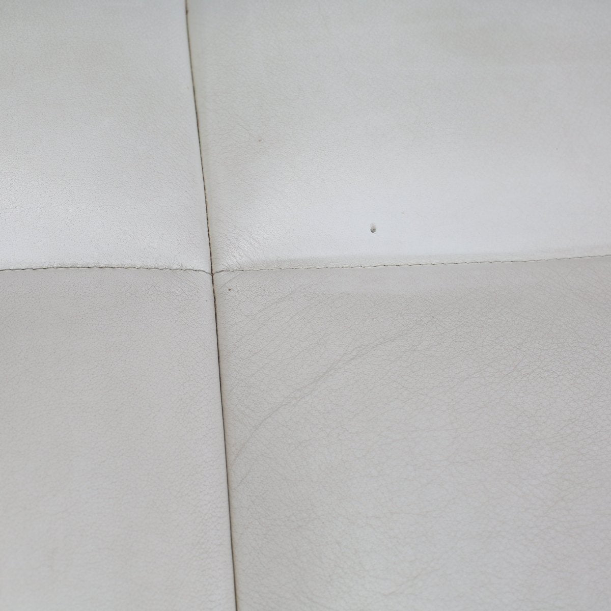 Poltrana Frau Hydra Castor Leather Sofa by Luca Scacchetti - Cream Cushion and Brown Frame @ REHAUS