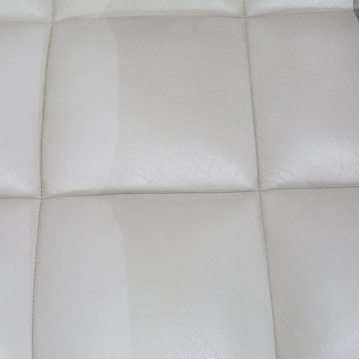 Poltrana Frau Hydra Castor Leather Sofa by Luca Scacchetti - White Cushion and Black Frame @ REHAUS