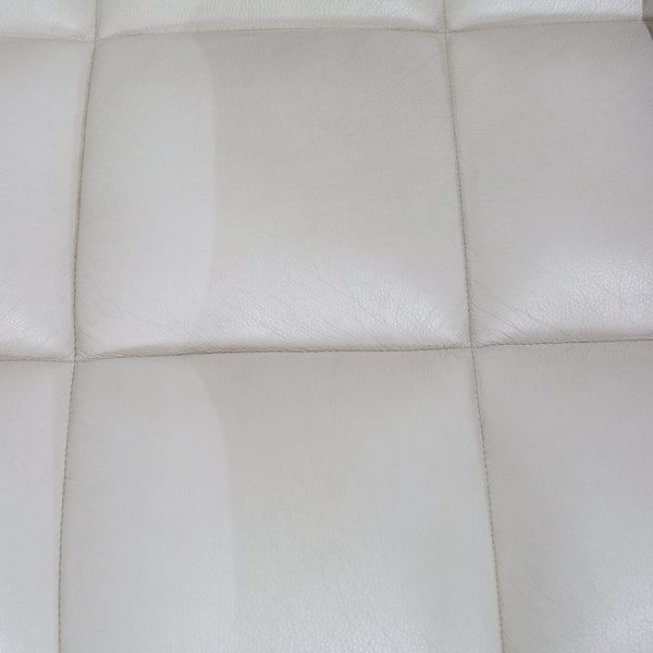 Poltrana Frau Hydra Castor Leather Sofa by Luca Scacchetti - White Cushion and Black Frame @ REHAUS