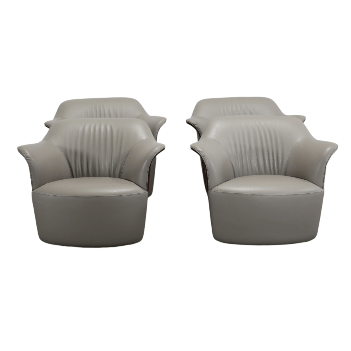 Poltrona Frau Aida Swivel Armchairs by Roberto Lazzeroni, Set of Four @ REHAUS