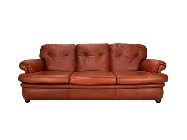 Poltrona Frau Dream 3-Seat Sofa - In Oxblood Heritage Leather