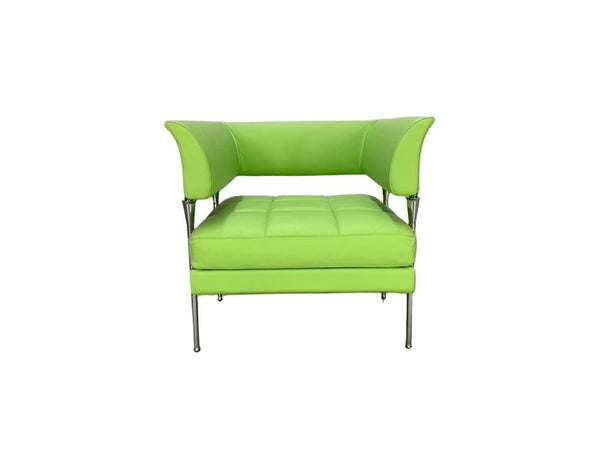 Poltrona Frau Hydra Enif Armchair - In Green Pelle Frau SC Leather