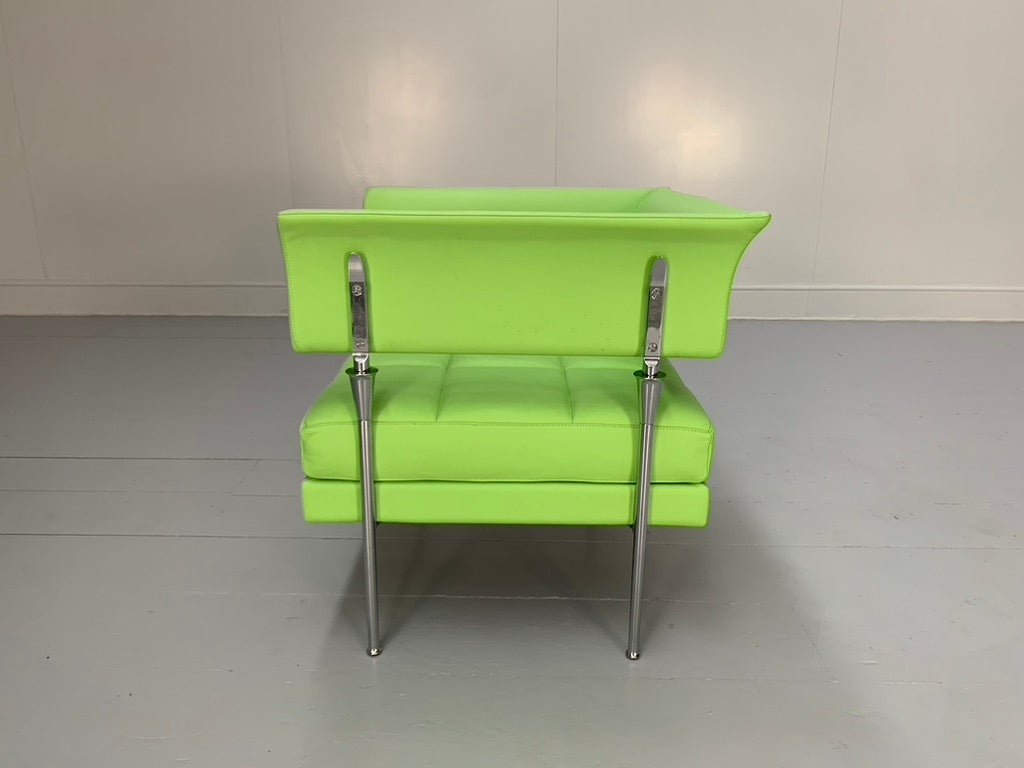 Poltrona Frau Hydra Enif Armchair - In Green Pelle Frau SC Leather @ REHAUS