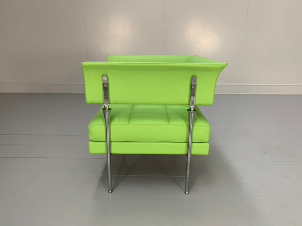 Poltrona Frau Hydra Enif Armchair - In Green Pelle Frau SC Leather @ REHAUS