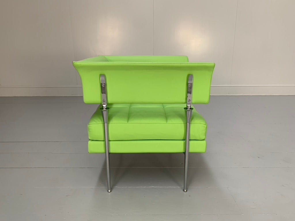 Poltrona Frau Hydra Enif Armchair - In Green Pelle Frau SC Leather @ REHAUS