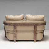 Porada by Emmanuel Gallina Beige Leather Arena 147 Loveseat Sofa - REHAUS - Emmanuel Gallina