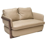 Porada by Emmanuel Gallina Beige Leather Arena 147 Loveseat Sofa - REHAUS - Emmanuel Gallina