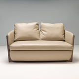 Porada by Emmanuel Gallina Beige Leather Arena 147 Loveseat Sofa - REHAUS - Emmanuel Gallina