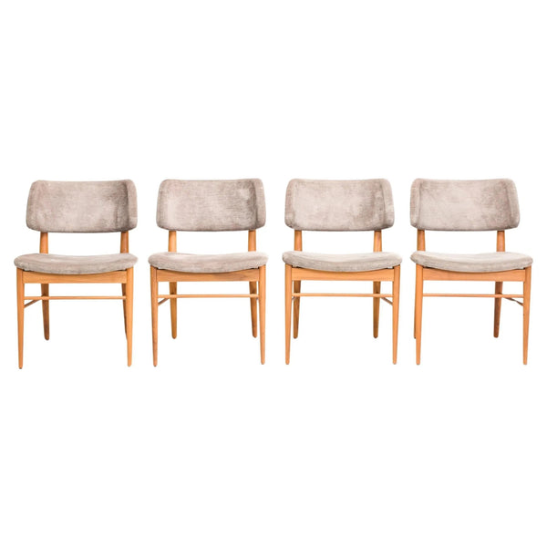 Porada Oak & Grey Fabric Nissa Dining Chairs, Set of 4 - REHAUS - Maurizio Marconato and Terry Zappa